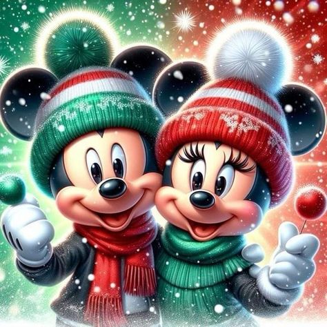 Natal Do Mickey Mouse, Mickey Mouse Background, Disney Best Friends, Minnie Y Mickey Mouse, Mickey Mouse Images, Minnie Mouse Images, Mickey Mouse Pictures, Minnie Mouse Christmas, Mickey Mouse Art