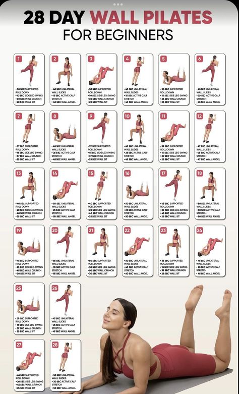 Discover the Benefits of Wall Pilates: A Beginner-Friendly Workout Guide Plates Wall Workout Free, Wall Pilates Double Leg Stretch, Wall Palates For Beginners Free, Wall Pilates For Beginners, Reverse Pilates, Beginner Wall Pilates Workout, Wall Pilates Exercises Free Printable, Free Wall Pilates Workout Chart, Wall Pilates Free Workout Plan