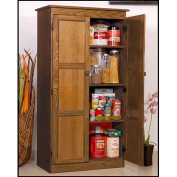 FREE SHIPPING! Shop Wayfair for Concepts in Wood 30 Multi-Use Storage Cabinet - Great Deals on all Furniture products with the best selection to choose from! Free Standing Pantry, Freestanding Kitchen Furniture, Standing Pantry, Wooden Kitchen Storage, Kitchen Standing Cabinet, Free Standing Kitchen Cabinets, Pantry Storage Cabinets, Storage Utility, Home Depot Kitchen