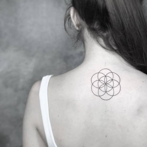 The Seed Of Life Tattoo, Flower Of Life Tattoo Women, A J Tattoo, Seed Of Life Tattoo, Mistletoe Tattoo, Mandala Dotted, Moving On Tattoos, Snow Tattoo, Flower Of Life Tattoo