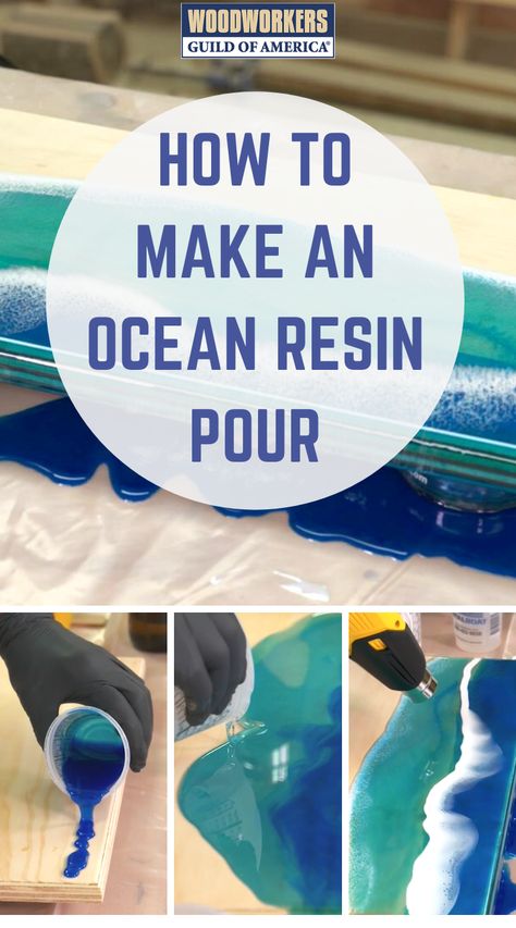 Glass Resin Art Cross, Ocean Resin Tray Diy, Ocean Pour Resin, Diy Ocean Resin Art Tutorial, How To Make Resin Wall Art, Resin Art On Glass Diy, Hypoxy Crafts, Diy Epoxy Resin Projects For Beginners, Poured Resin Art