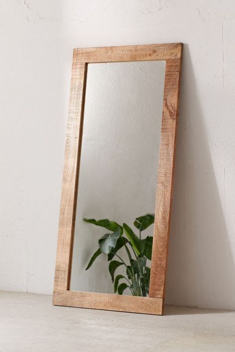 Mirrors Urban Outfitters, A Frame Cabins, Mirror Framed, Wooden Mirror, Length Mirror, Bedroom Mirror, Wood Mirror, Mirror Designs, Floor Mirror