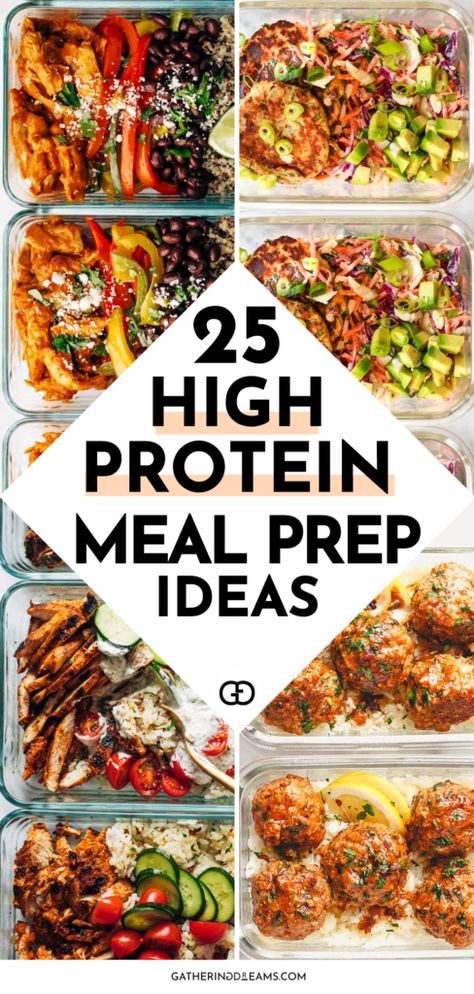 High Protein Meal Prep Ideas, Protein Meal Prep Ideas, Protein Meal Prep, Protein Meal Plan, High Protein Meal, Low Carb High Protein, High Protein Dinner, Healthy Protein Meals, High Protein Meal Prep