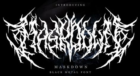 Maskdown Font Free Download - Font XS Black Metal Font, Punk Font, Metal Band Logos, Hardcore Music, Metal Font, Extreme Metal, Metal Albums, Ange Demon, Band Logos