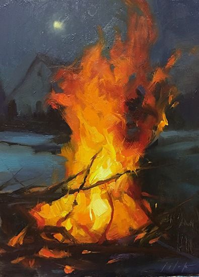 Fire Painting, Painting Competition, Wallpaper Pastel, Arte Inspo, Ap Art, Beginner Painting, Painting Art Projects, A Fire, 그림 그리기