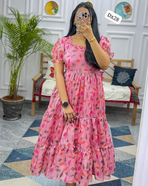 👉*Price :- 699/-+shipping*👈 *New launching Kota Frocks ✨* *Beautiful 2 Colors*dx28 🪻🌹🌸🪷🌺🌷 This Is a complete vibe AT aAL those festival ANd partIEs FoR thE pEoplE who ArE alwAys Up foR Fahion game with sublet deTAiliNG! 🪷🪷🪷🪷🪷🪷 Febric details:- *Digital print Kota Febric with full lining 😍* Length:- 44” inch Size :- S(36) M (38) L. (40) Xl. (42) Xxl. (44) Ready to ship 🚢 Maltipal pics available Long Frock Back Neck Models, Frocks For Women Party, Jaipur Trip, Long Skirt Top Designs, Plus Size Lehenga, Glam Wardrobe, Frock Models, Short Frocks, Frocks For Kids