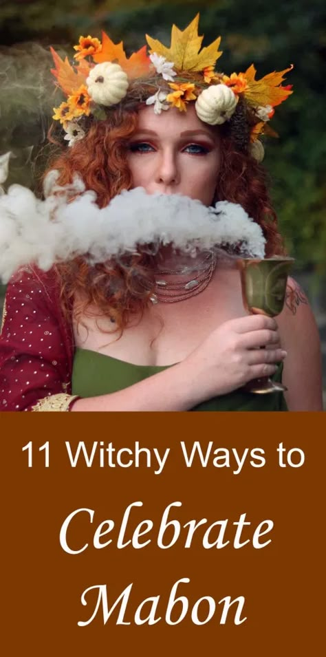 11 Witchy Ways to Celebrate Mabon - Moody Moons Equinox Celebration Autumn, Mabon Traditions Pagan, Mabon Party Ideas, Mabon Crafts Witches, Mabon Activities For Kids, Mabon Dinner Ideas, Autumn Equinox Altar, Ways To Celebrate Mabon, How To Celebrate Mabon