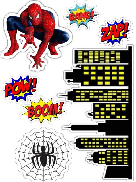 Spiderman Cake Topper Printable, Spiderman Theme Cake, Cake Topper Spiderman, Spiderman Printables, Topper Spiderman, Spiderman Topper, Happy Birthday Spiderman, Birthday Spiderman, Spiderman Birthday Party Decorations