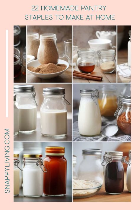 Making homemade pantry staples can be a game-changer for healthier, tastier, and cheaper options. Discover the benefits of creating your own pantry staples. Pantry Dry Mixes, Homesteading Pantry Staples, Homemade Pantry Items, Pantry Staples From Scratch, Homemade Kitchen Staples, Homestead Pantry Staples, Homemade Pantry Staples, Dry Mixes Make Your Own, Pantry Alternatives