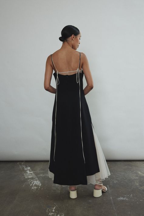 Layered Silk Dress Outfit, Black Midi Velvet Dress, Minimalist Club Outfit, Multi Layered Dress, Midi Dress Semi Formal, Black Slip Dress Styling, Modern Silhouettes Fashion, Dresses For Tomboys, Birthday Outfits For Women