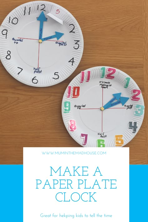 2nd Grade Clock Activities, Time Maths Activities, 2nd Grade Telling Time Activities, First Grade Telling Time, Time Year 1, Learning How To Tell Time, Preschool Time Activities, Time Activities Eyfs, Learn Time Clock