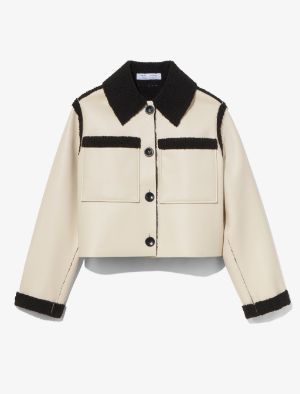 Faux Sherpa Cropped Jacket | Shop from Proenza Schouler Online Store Faux Leather Coat, Designer Coats, Woman Clothes, Shearling Coat, Coat Design, Big Fashion, White Label, Cropped Jacket, Fall Shopping