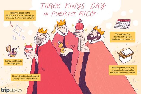 Discover the History of Three Kings Day in Puerto Rico 3 Kings Day Traditions Puerto Rico, 3 Kings Day Traditions, Epiphany Aesthetic, Rise Of The Guardians Oc, 3 Kings Day, Happy Three Kings Day, Puerto Rican Christmas, Catholic Holidays, Spanish Printables