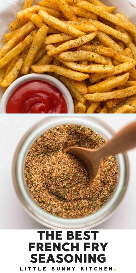 Best French Fry Seasoning, Vegan Spreads, Fry Seasoning, French Fry Seasoning, Homemade Dry Mixes, Dry Rub Recipes, Homemade Spice Mix, Spice Blends Recipes, Spice Mix Recipes