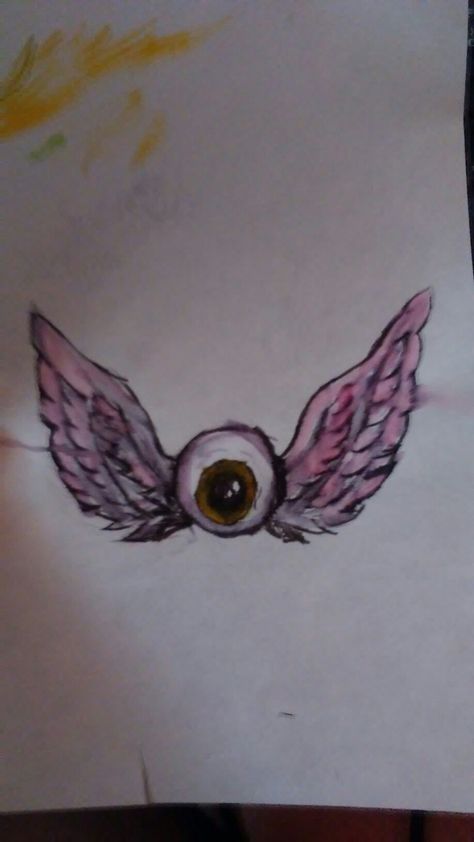 Eyes With Wings Drawing, Eye With Wings Drawing, Eyeball With Wings, Eye With Wings, Eye Wings, Core Drawing, Closed Wings, Eye Angel, Angel Wings Drawing