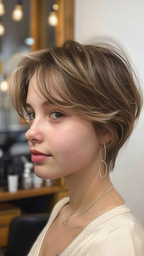 30 Short Hairstyles for Round Face Glow Very Short Female Haircuts, Short Hair Mullet Woman, 2024 Haircut, Feminine Short Hair, Layered Pixie Cut, Short Hair Cuts For Round Faces, Hair Styles For Round Faces, Bold Women, Shaggy Hair