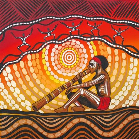 About the Didgeridoo | The Prosperity Project Aboriginal Art Australian, Aboriginal Art Symbols, Australian Aboriginals, Aboriginal Art Dot Painting, Native Artwork, Indigenous Australian Art, Aboriginal Dot Painting, Aboriginal Dot Art, Didgeridoo