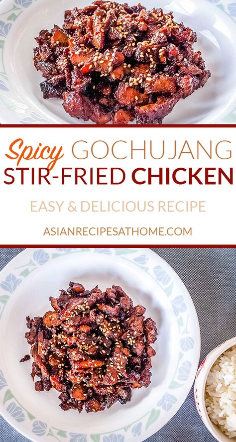 Spicy Asian Chicken Marinade, Gochujang Stir Fry Sauce, Gochujang Chicken Marinade, Spicy Korean Chicken Recipes, Gochujang Chicken Stir Fry, Gochujang Beef Recipe, Spicy Chicken Stir Fry Recipes, Bachan's Japanese Barbecue Sauce Chicken, Gochujang Chicken Breast