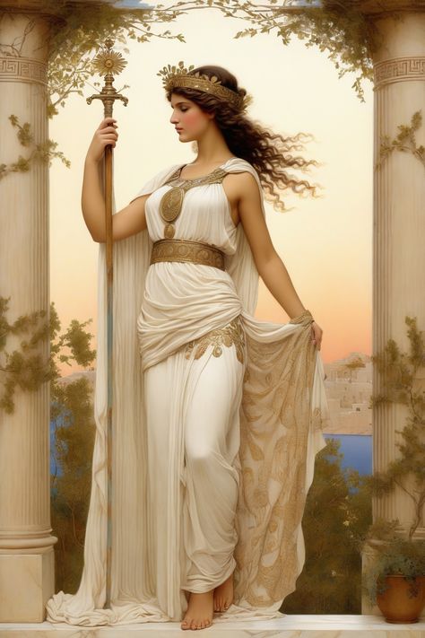 This AI-enhanced portrayal of Athena captures her strategic brilliance and warrior spirit. Created with the innovative ComfyUI model, this artwork showcases the goddess’s strength and wisdom with intricate details and vibrant colors. A must-see for mythology buffs and digital art fans. #AthenaGoddess #AIArt #ComfyUI #GreekMythology #DigitalArt Ornate Armor, Greece Goddess, Athena Costume, Goddess Portrait, Ancient Greek Clothing, Ancient Greece Art, Athena Greek Goddess, Greek Dress, Mythological Characters