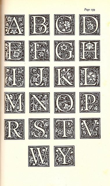 Initial Letters from the Westminster Press, London, c1925 - 2 by mikeyashworth, via Flickr Heavy Metal Font, Black Metal Font, Book Lettering, Old English Alphabet, Printed Letters, Block Font, Alfabet Letters, Typography Alphabet, Illumination Art