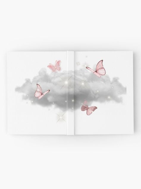 "aesthetic butterfly" Hardcover Journal by chrisox | Redbubble Aesthetic Pink Butterfly, Art Affirmations, Butterfly Journal, Aesthetic Butterfly, Front Cover Designs, Butterfly Books, Journal Aesthetic, Favorite Animals, Summer Solstice