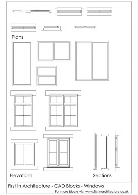 FIA CAD Blocks Windows                                                                                                                                                                                 More Floor Plan Symbols, Architecture Symbols, Rendering Styles, Window Architecture, Elevation Drawing, Window Drawing, Architecture Elevation, Interior Architecture Drawing, Interior Design Drawings