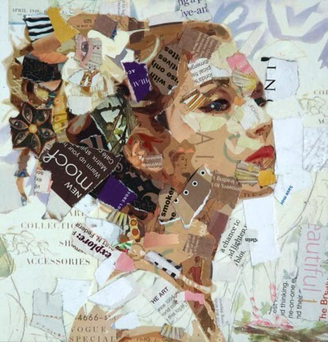 She is not loud, but her presence speaks volumes. Collage Texture, Derek Gores, Kunst Collages, Collage Portrait, Magazine Collage, Paper Collage Art, Charcoal Drawings, Recycled Art, A Collage