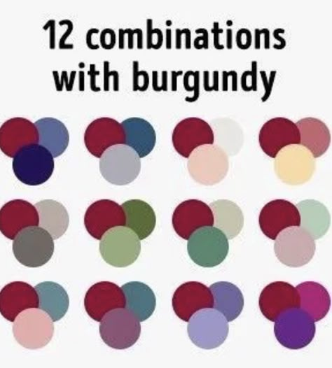 Burgundy Color Combinations, Colour Wheel Theory, Color Names Chart, Burgundy Colour Palette, Color Knowledge, Website Color Palette, Color Mixing Chart, Bordeaux Color, Colour Combinations Fashion