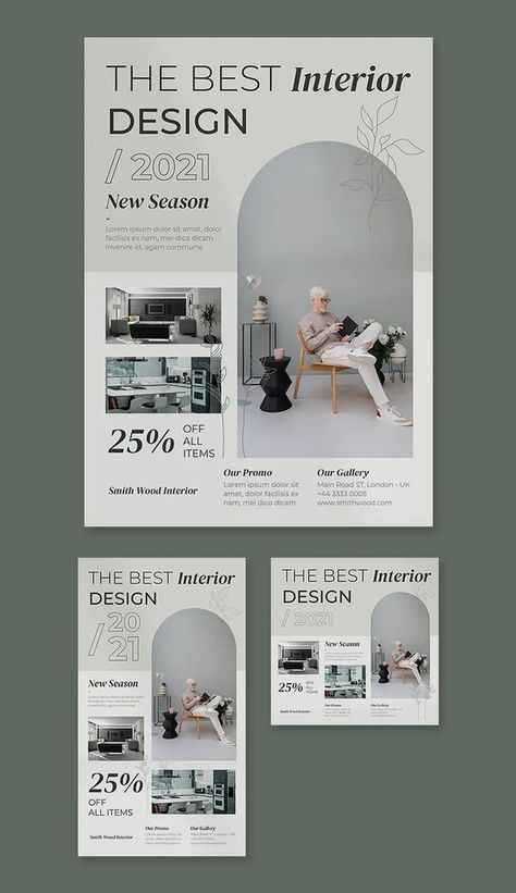 Interior Furniture Flyer Template AI, EPS, PSD Interior Design Magazine Layout, Interior Design Flyer, Food Logo Design Inspiration, Interior Design Template, Ui Design Elements, Data Visualization Design, Pamphlet Design, Creative Flyer Design, Leaflet Design