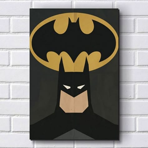 Batman Art Painting, Superhero Painting, Spiderman Painting, Batman Painting, Disney Canvas Art, Batman Drawing, Posca Marker, Small Canvas Paintings, Simple Canvas Paintings