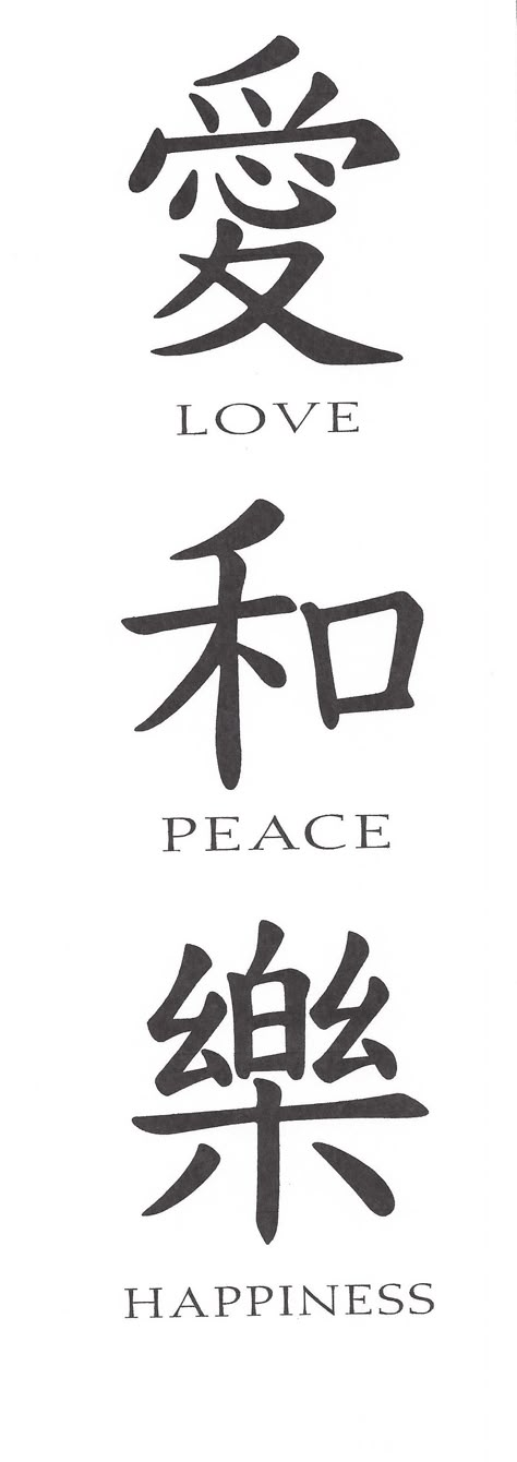 Custom Kanji Love/Peace/Happiness Symbol Home & Garden Stone made from genuine 1" thick granite. Granite and paint are available in a variety of colors. Please contact us for more details. As seen here $40.00 Japanese Tattoo Background, Kaligrafi China, Kanji Love, Japanese Tattoo Words, Japanese Tattoo Women, Wörter Tattoos, Asian Calligraphy, Peace Love And Happiness, Chinese Symbol Tattoos