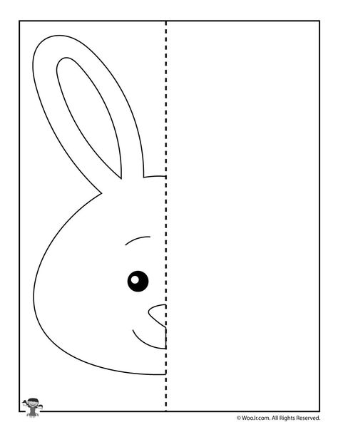 Draw a Bunny Art Worksheet Complete The Drawing Worksheet, Complete The Picture Worksheet, Symetrical Drawings Lines, Art Worksheets For Kids, Bunny Worksheet, Finish The Drawing Worksheets, Complete The Drawing, Draw A Bunny, Spring Kindergarten Activities