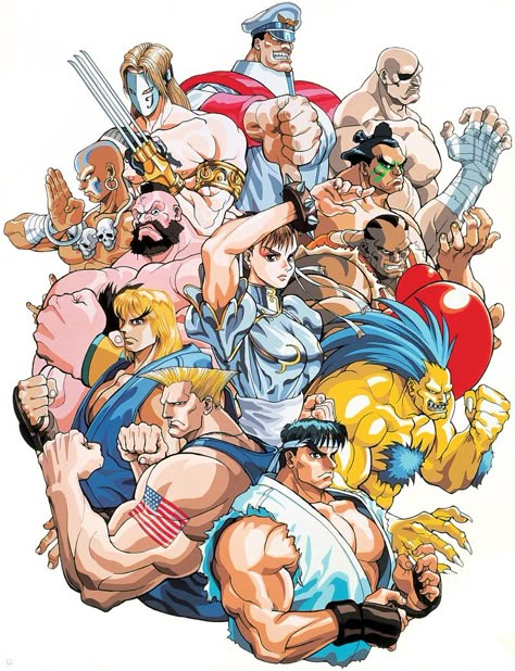 Street Fighter II, by Nishimura Kinu Sagat Street Fighter, Street Fighter Anime, Street Fighter Wallpaper, Capcom Street Fighter, Capcom Vs Snk, Capcom Vs, Street Fighter Alpha, Dream Cast, Street Fighter Characters