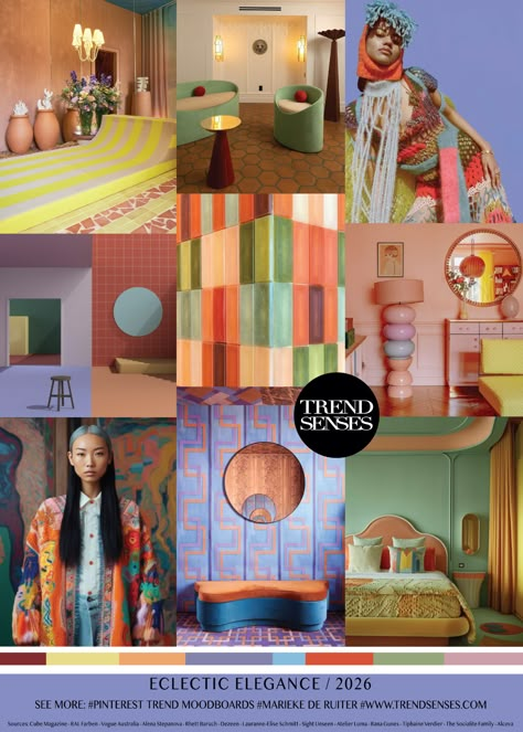 ECLECTIC ELEGANCE // 2026 – Trendsenses - #trend - #trending - #moodboard #2026 #forecasting - #mariekederuiter - 2026 - Sources: Cube Magazine – RAL Farben – Vogue Australia – Alena Stepanova – Rhett Baruch – Dezeen – Lauranne-Elise Schmitt – Sight Unseen – Atelier Luma – Rana Gunes – Tiphaine Verdier – The Socialite Family – Alcova Summer Colors 2025, Spring Summer 2026 Fashion Trends, 2026 Trend Forecast, Ss25 Fashion Trend Forecast, 2026 Color Trends, 2025 Trends Forecast, Trend Colors 2025, Colour Trends 2025/2026, Trend Forecasting 2025