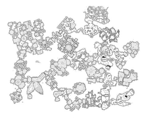 Today I don’t propose you a new drawing but a Mega Dungeon that I had fun creating with the levels of the Modular Dungeon. I know that some of you love these gigantic dungeons and I hope this one will fill your cravings of explorations. I am curious about how you use these Modular Dungeon levels. Show me what you did with them. #rpg, #map, #jdr, #dnd Dnd Encounters, Fantasy Map Maker, Dungeon Map, Cartography Map, Cartographers Guild, Underground Map, Game Level Design, Castle Fort, Fantasy Map Making