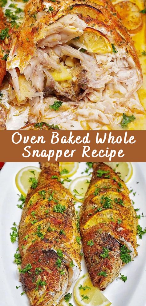 Oven Baked Whole Snapper Recipe - Cheff Recipes Stuffed Whole Fish Recipes, Red Snapper Whole Fish Recipes, Red Snapper Oven Recipes, Baked Snapper Recipes Whole, Bake Whole Fish Recipes Oven, Broiled Snapper Fish Recipes, Bake Red Snapper Fish Recipes, Yellow Snapper Recipe Fish, Full Fish Recipes