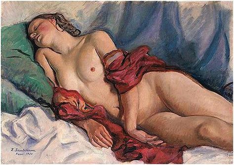 Sleeping nude with ared shawl.1930 Zinaida Serebriakova, Figurative Kunst, Red Shawl, Female Art Painting, 캐릭터 드로잉, Paul Cezanne, Tableau Art, Arte Inspo, Oil Painting Reproductions