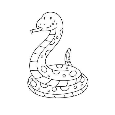 Free vector hand drawn snake outline | Free Vector #Freepik #freevector #animal-outline #line-art #outline #animal-drawing Snake Outline Drawings, Snake Clipart Black And White, Snake Simple Drawing, Outline Drawings For Kids, How To Draw Snake, How To Draw A Snake, Snake Drawing Simple, Animal Outline Drawing, Snake Drawing Sketches