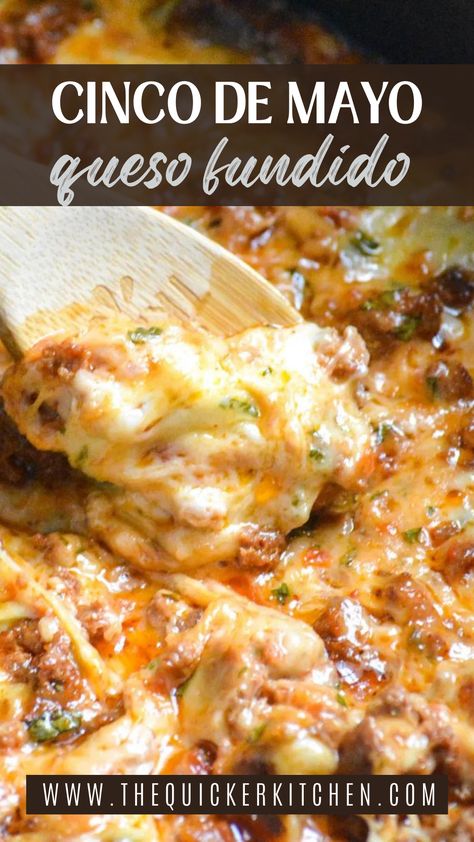 Queso Fundido With Chorizo Crockpot, Homemade Queso Fundido, Queso Flameado Recipe, Queso Dip Mexican, Queso Tacos, Slow Cooker Queso, Queso Fundido Recipe, Fundido Recipe, Mexican Dip Recipes