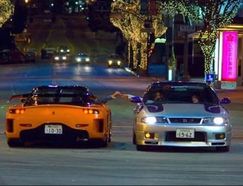 mazda rx7 and nissan skyline gt-r r33 in 2021 | Fast and furious, Fast and furious aesthetic, Dream cars Fast And Furious Aesthetic, Fast N Furious, Cars Ideas, The Fast And The Furious, Nissan Skyline Gt R, Cars Aesthetic, Tokyo Drift, Fast And The Furious, Aesthetic Car