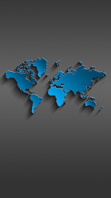 Iphone Wallpaper World, Wallpaper World Map, Tipografi 3d, Xiaomi Wallpapers, World Map Wallpaper, Wallpaper Earth, Blue World, Iphone 6 Wallpaper, Map Wallpaper