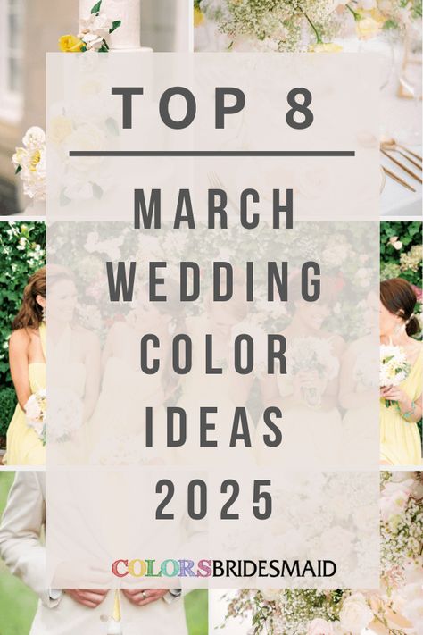 Wax Yellow and Light Pink for March Wedding Colors for 2025, Wax Yellow Bridesmaid Dresses Light Pink and White Flower Décor - ColorsBridesmaid March Flowers Wedding, 2025 Spring Wedding Colors, March Wedding Color Schemes, Bridesmaid Dresses 2025, Spring Wedding Ideas Colors, Spring Color Wedding Ideas, Spring Wedding Bridesmaids Dresses, Pink And Green Wedding Theme, Champagne And Red Wedding