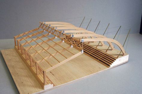 Structural Engineering Design Projects, Cable Structure Architecture, Diy Projects Wood, Construction Details Architecture, Wood Working Ideas, Pins Ideas, Truss Structure, Wood Truss, Wood Working Projects