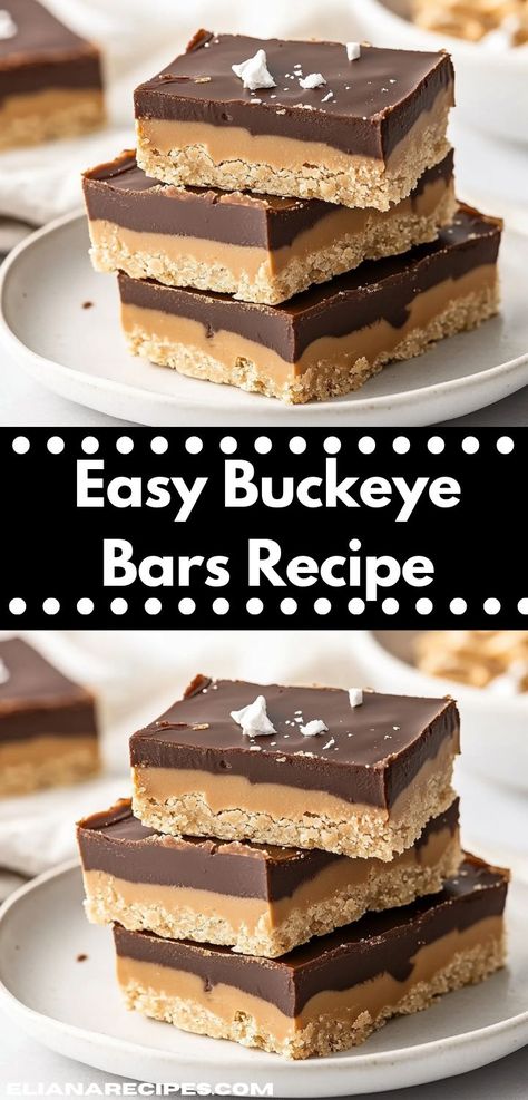 Discover the joy of baking with this easy Buckeye Bars recipe! Packed with mouthwatering chocolate and peanut butter goodness, these bars are perfect for sharing during holidays or as a delightful everyday dessert. Buckeye Bars Recipe, Buckeye Bars, Buckeye Cookies, Buckeyes Recipe, Easy Bar Recipes, Joy Of Baking, Christmas Baking Recipes, Chocolate And Peanut Butter, Card Party