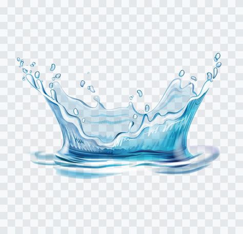 Splash Illustration Water, Water Illustration Vector, Water Splash Drawing, Water Splash Illustration, Water Splash Background, Splash Drawing, Water Graphic Design, Water Splash Vector, Splash Illustration