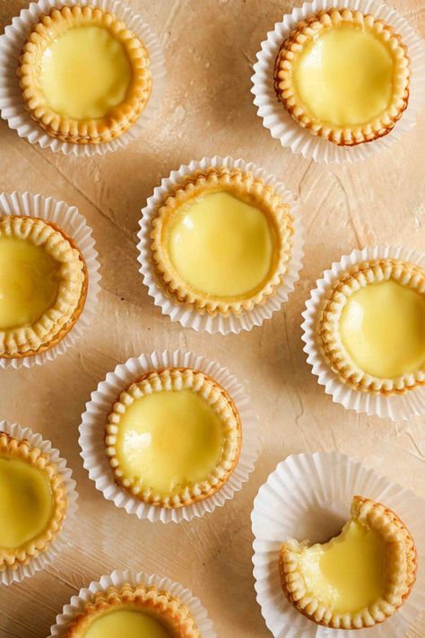 Kristina Cho Recipes, Chinese Milk Bread, Chinese Egg Tart, Chinese Deserts, Egg Tart Recipe, Cookbook Club, Chinese Bakery, Turnip Cake, Lao Food