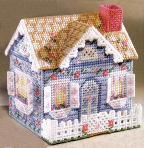 Unique Cross Stitch, Cross Stitch House, Pola Kristik, Textile Crafts, Diy Cross Stitch, Simple Cross Stitch, Plastic Canvas Crafts, Stitch Art, Canvas Crafts