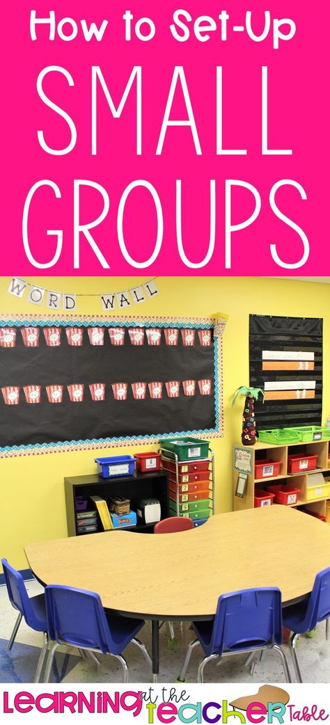 Small Group Area, Preschool Small Group, Small Group Table, Literacy Preschool, Reading Corner Classroom, Classroom Setup Ideas, Teacher Table, 2nd Grade Teacher, Preschool Literacy