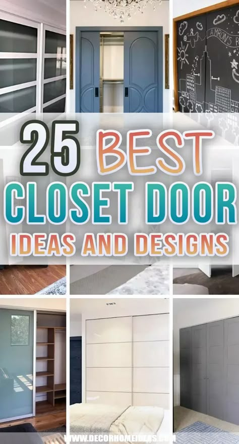 25 Best Closet Door Ideas and Designs For a Total Makeover No Closet Doors Ideas, Triple Closet Door Ideas, Idea For Closet Doors, Walk In Closet Door Ideas Bedrooms, Decorative Closet Doors Ideas, Different Closet Door Ideas, Closet Room Door Ideas, Closet Front Door, Door Ideas For Closets