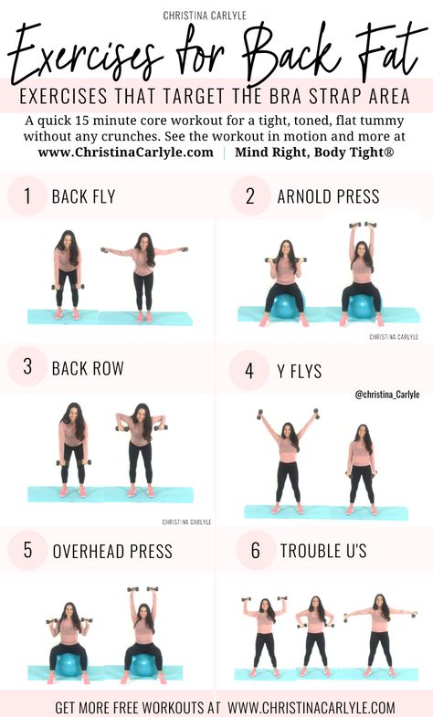 Quick and Easy Upper Body Workout - Home Workout for Women that want tight toned arms, shoulders, and upper/mid back workout. https://christinacarlyle.com/upper-body-workout/ #fitness #workout Beachbody Workout, Upper Body Workout For Women, Workout Hiit, Arm Workout Women, Dumbell Workout, Back Fat Workout, Treadmill Workout, Body Workout At Home, Back Fat